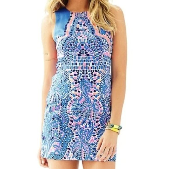 Lilly Pulitzer Dresses & Skirts - Lilly Pulitzer Mila Shift Dress in Tic Tac Tile size 14 NWT RARE!